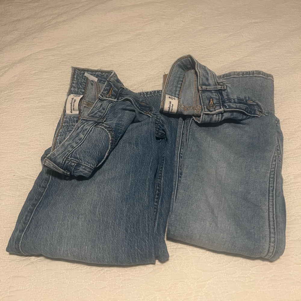 2 pairs Abercrombie Kids Blue Jeans